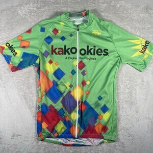 Podiumwear Cycling Jersey  Short Sleeve KaKookies Men's Large Green Full Zip